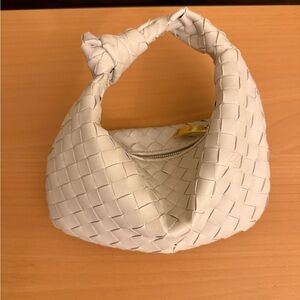 White Woven Handbag